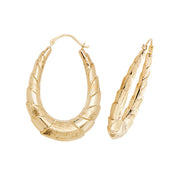 9K Yellow Gold Creole Earrings