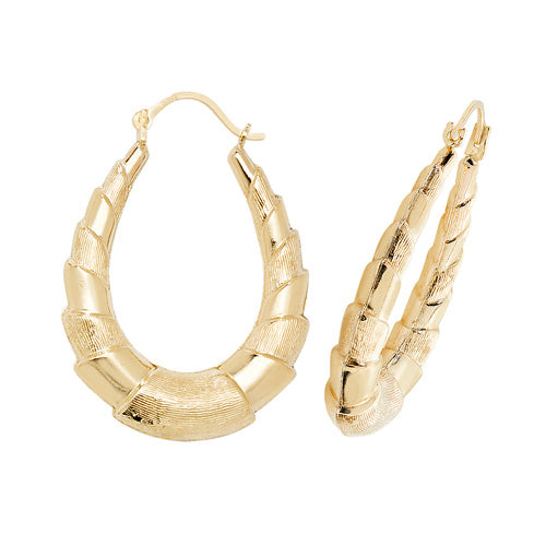 9K Yellow Gold Creole Earrings