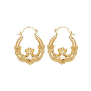 9K Yellow Gold Babies' Claddagh Earrings