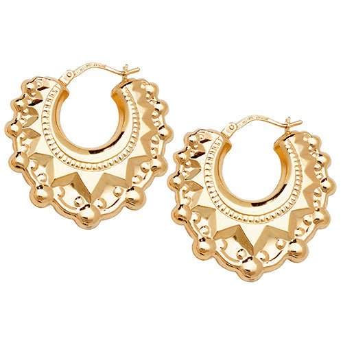 9K Yellow Gold Creole Earrings