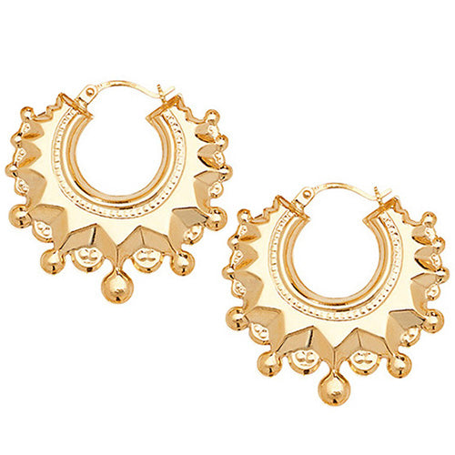 9K Yellow Gold Creole Earrings | Charmé