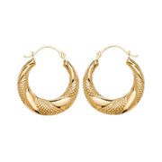 9K Yellow Gold Creole Earrings | Charmé