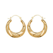 9K Yellow Gold Creole Earrings