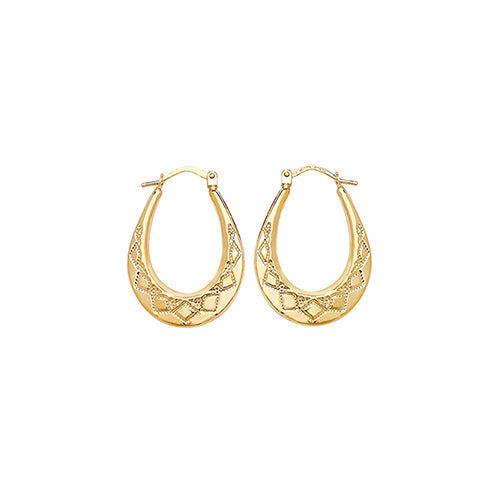 9K Yellow Gold Creole Earrings