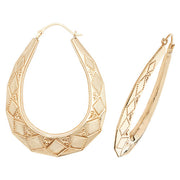 9K Yellow Gold Creole Earrings | Charmé