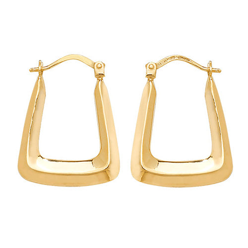 9K Yellow Gold Creole Earrings | Charmé