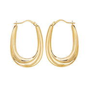 9K Yellow Gold Creole Earrings | Charmé