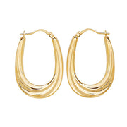 9K Yellow Gold Creole Earrings