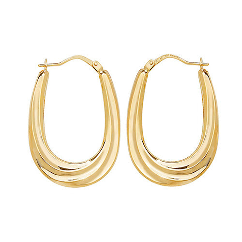 9K Yellow Gold Creole Earrings | Charmé