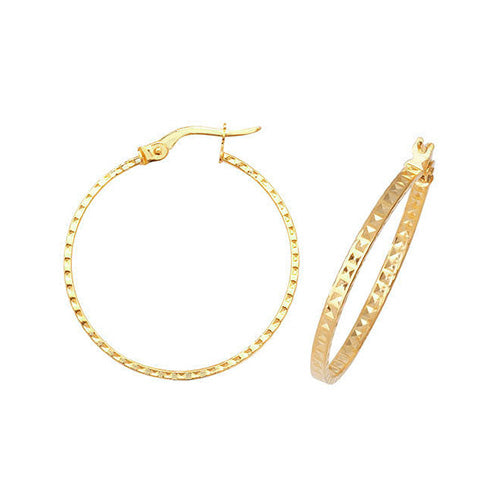 Hoop Earrings in 9K Gold