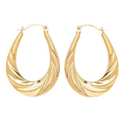9K Yellow Gold Creole Earrings | Charmé