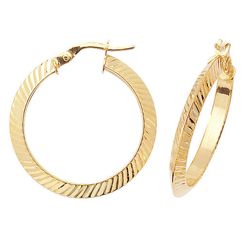 Hoop Earrings in 9K Gold