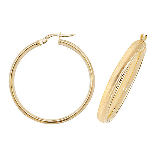 Hoop Earrings in 9K Gold
