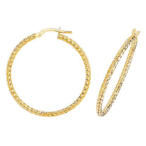 Hoop Earrings in 9K Gold