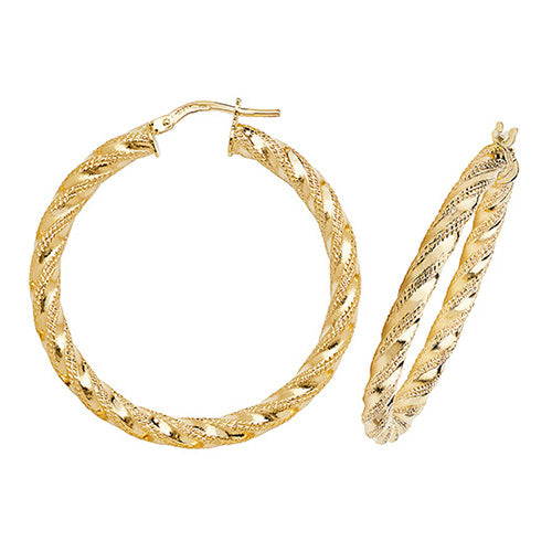 Hoop Earrings in 9K Gold