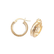 Hoop Earrings in 9K Gold