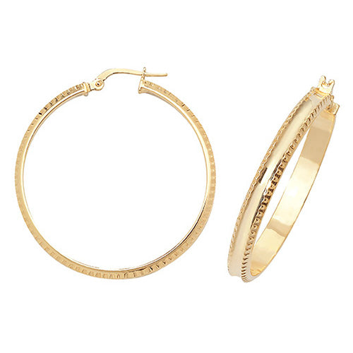 Hoop Earrings in 9K Gold
