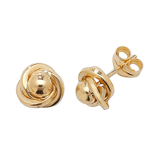 9K Yellow Gold Orbital Stud Earrings