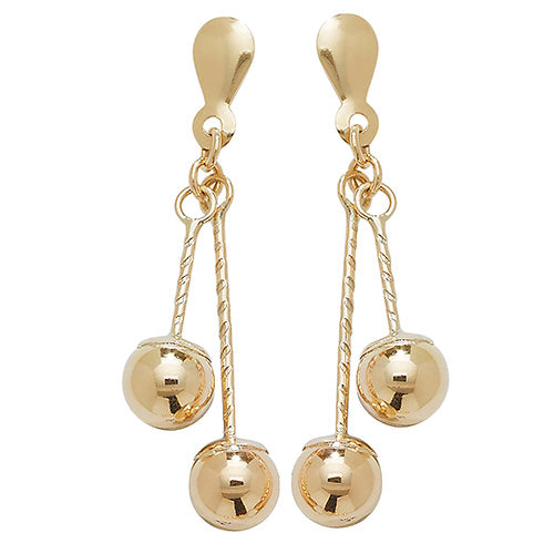 9K Yellow Gold Drop Earrings | Charmé