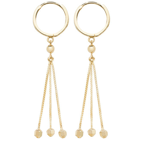 9K Yellow Gold Drop Earrings | Charmé