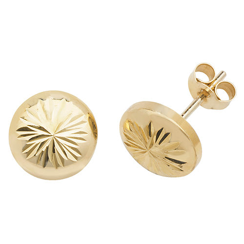 9K Yellow Gold Stud Earrings