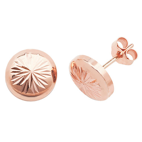 9K Rose Gold Stud Earrings