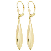 9K Yellow Gold Lever Back Drop Earrings | Charmé