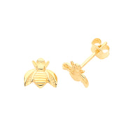 9K Yellow Gold Bee Studs