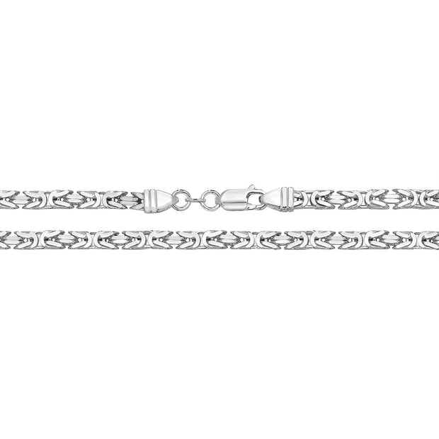 Silver Brc-sq Byzantine Chain