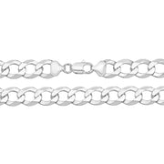 Silver Flat Open Curb Chain