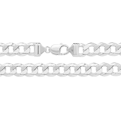 Silver Flat Curb Chain