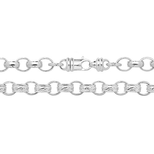 Silver Oval Belcher Chain