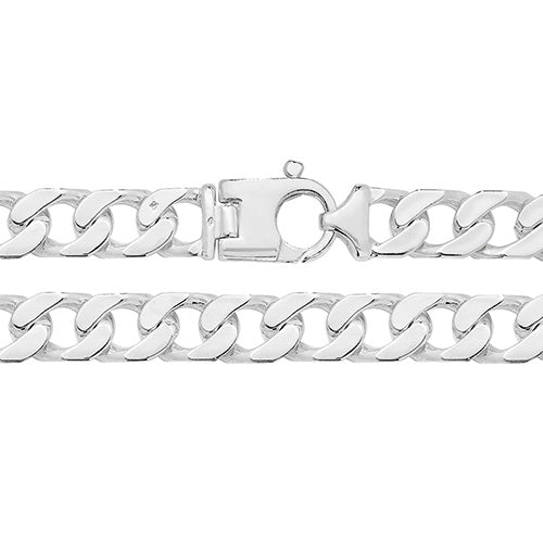 Silver Square Curb Chain
