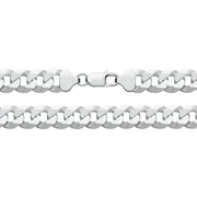 Silver Flat Bevelled Curb Chain