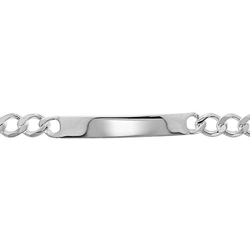Silver Ladies' Curb ID Bracelet