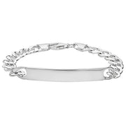 Silver Ladies' Curb ID Bracelet