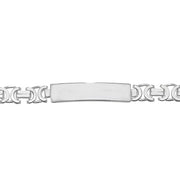 Silver Mens' Flat Byzantine ID Bracelet
