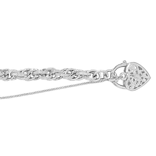Victorian Charm Bracelet With Heart Padlock