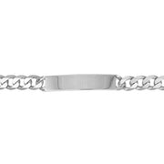 Silver Mens' Curb ID Bracelet