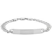 Silver Mens' Curb ID Bracelet