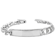 Silver Mens' Cast ID Bracelet