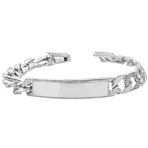 Silver Mens' Cast ID Bracelet