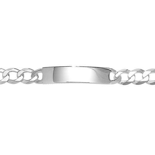 Silver Mens' Curb ID Bracelet