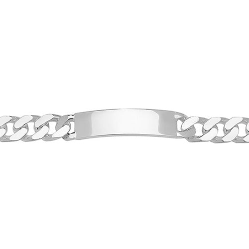 Silver Mens' Curb ID Bracelet