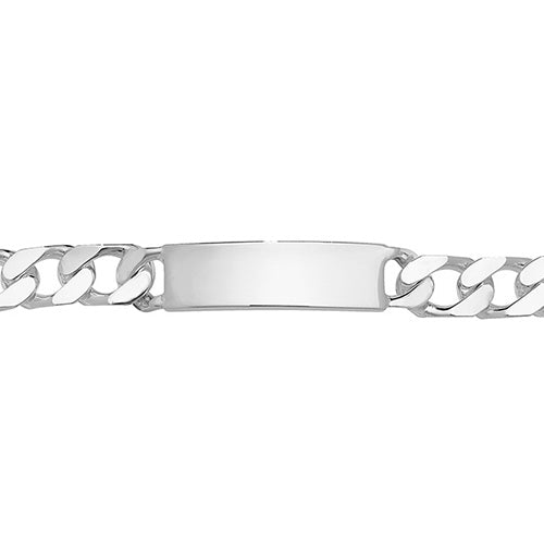 Silver Mens' Curb ID Bracelet