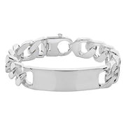 Silver Mens' Curb ID Bracelet