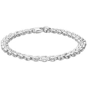 Silver Ladies' Square Link Bracelet