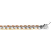 Silver Ladies' Tricolour Tennis Bracelet