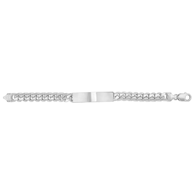 Silver Mens' Cuban ID Bracelet