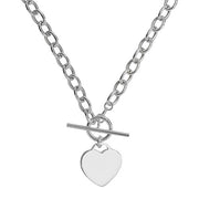 Silver Ladies' T-bar Necklace